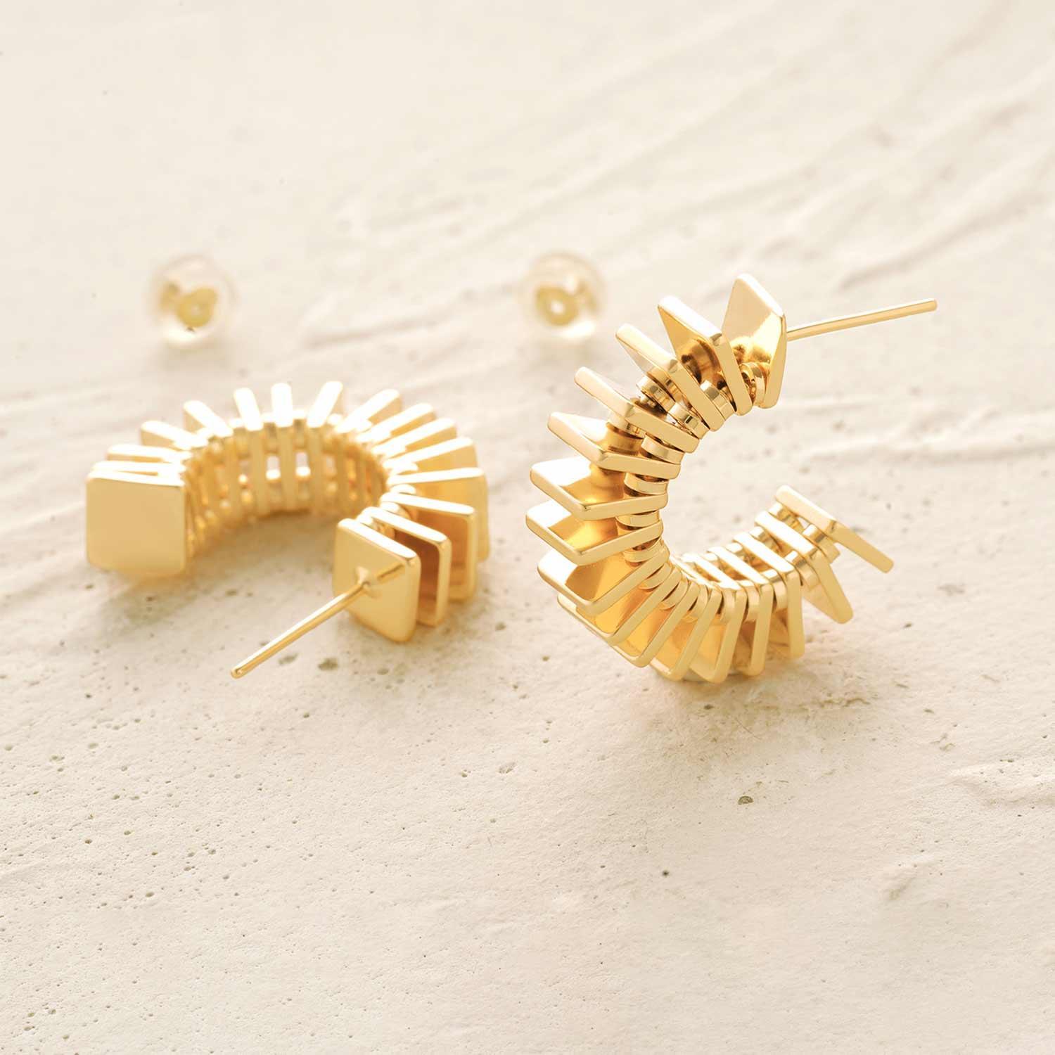 Chunky Multiple Link Open Hoop Earring