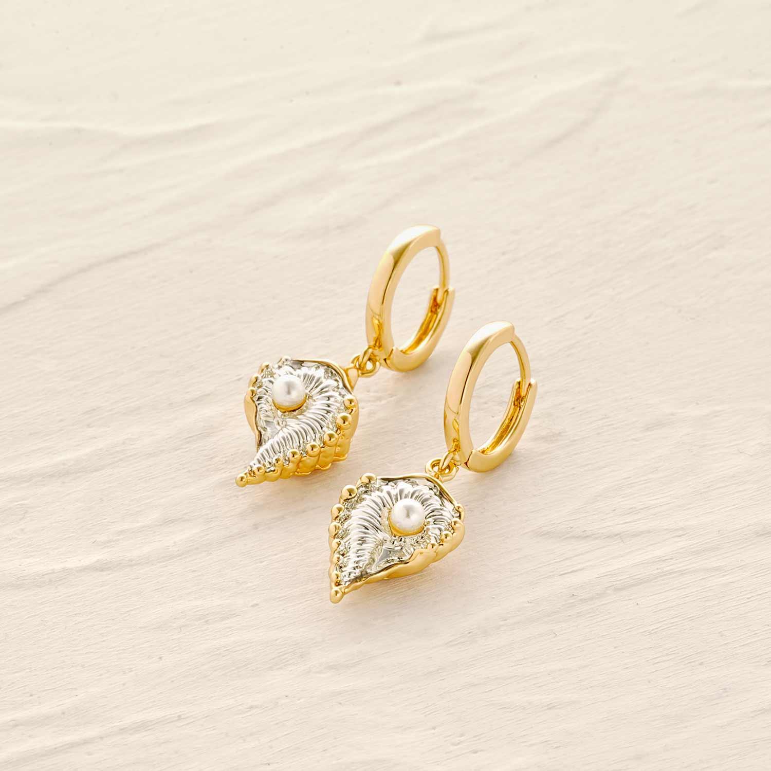 Conch Shell Earrings Dangle