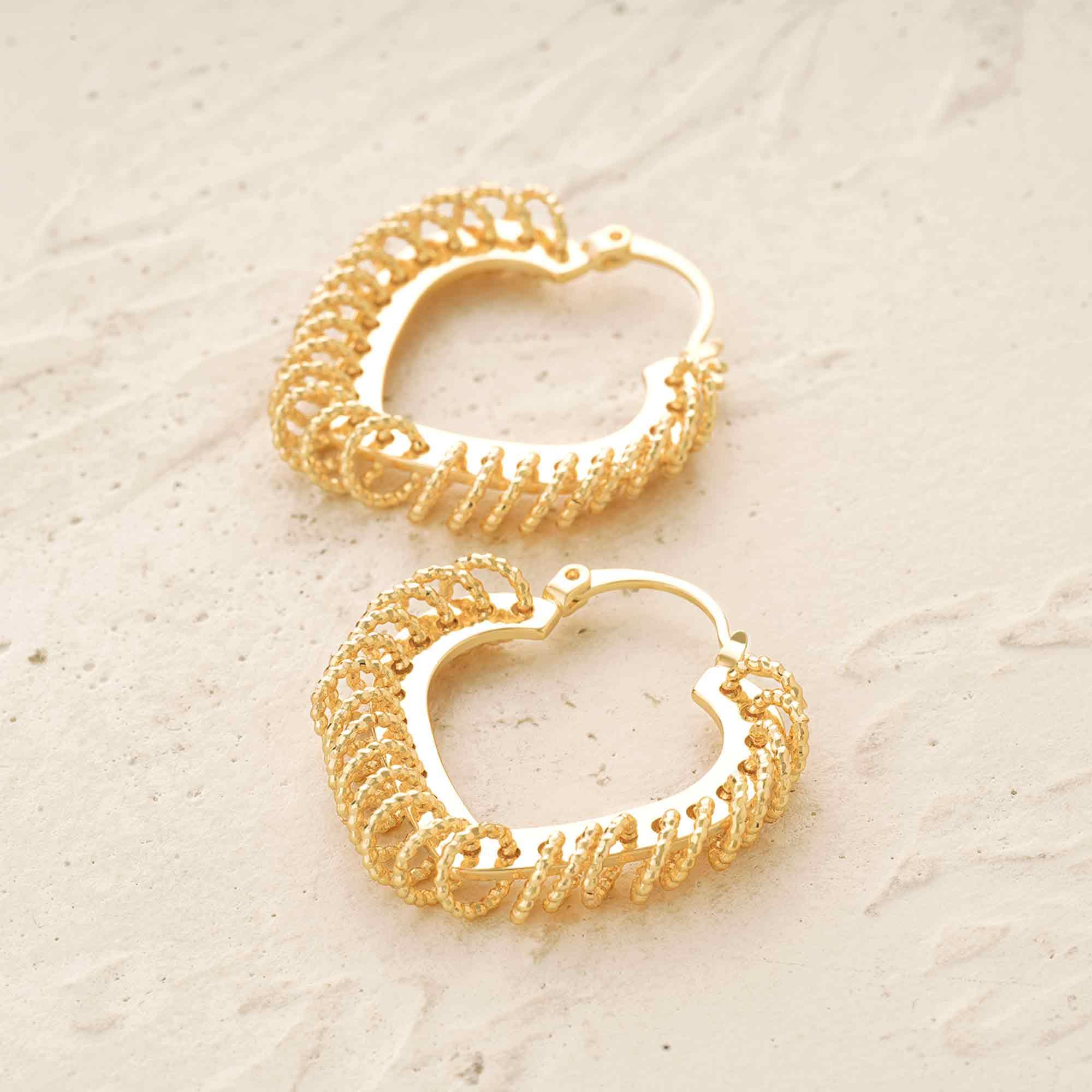 Heart Tassel drop Earrings