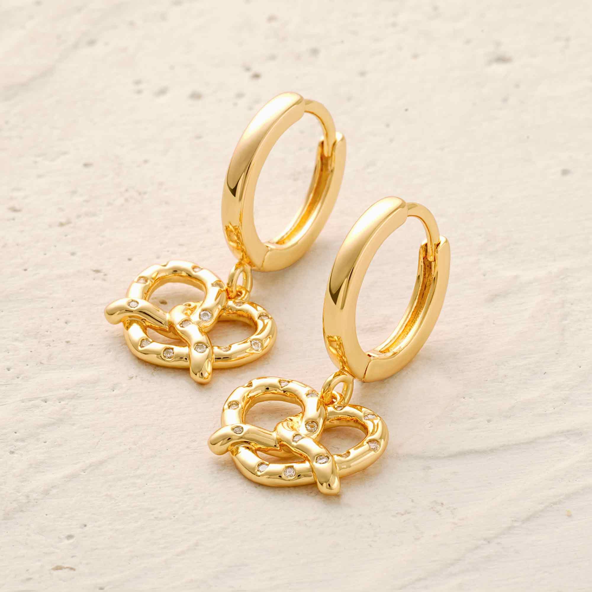 Knotted Heart Drop Earrings
