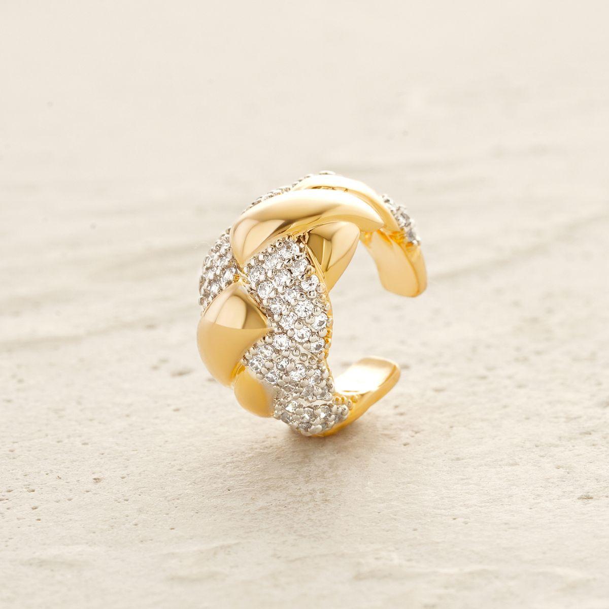 Twisted Pave Ear Cuff