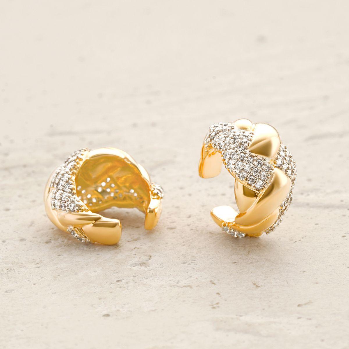 Twisted Pave Ear Cuff