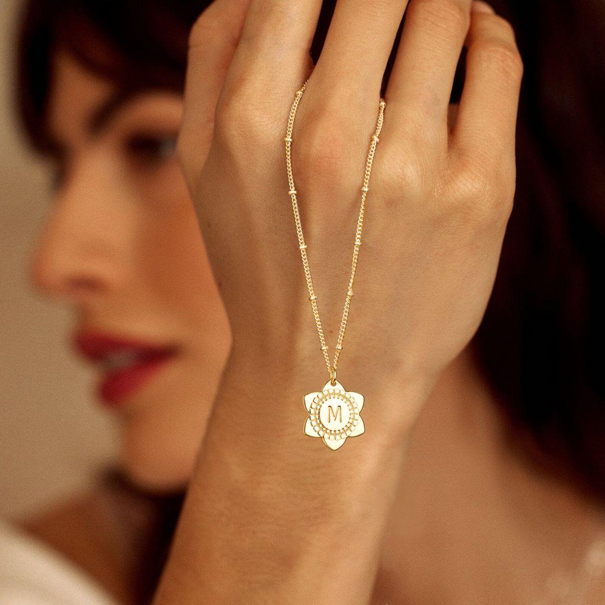 Gold Initial Pendant Necklace