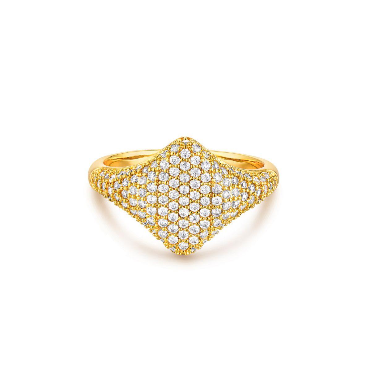 Rhombus Pave Ring