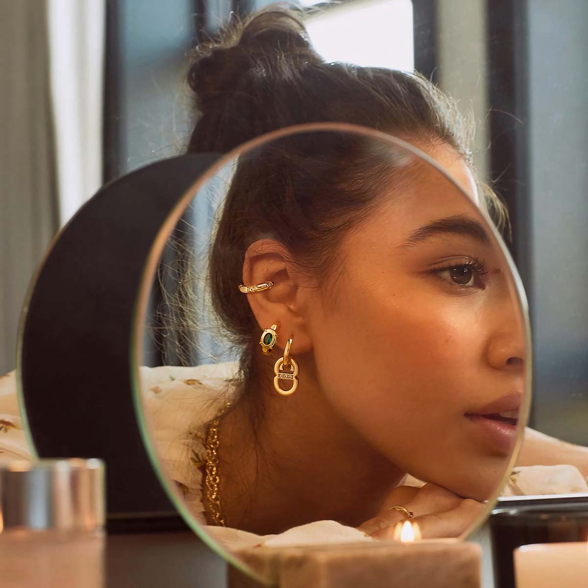 Stylish_Green_Gem_Gold_Hoop_Earrings_for_Women