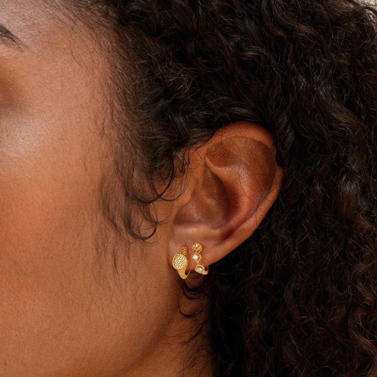 Coral Huggie Earrings