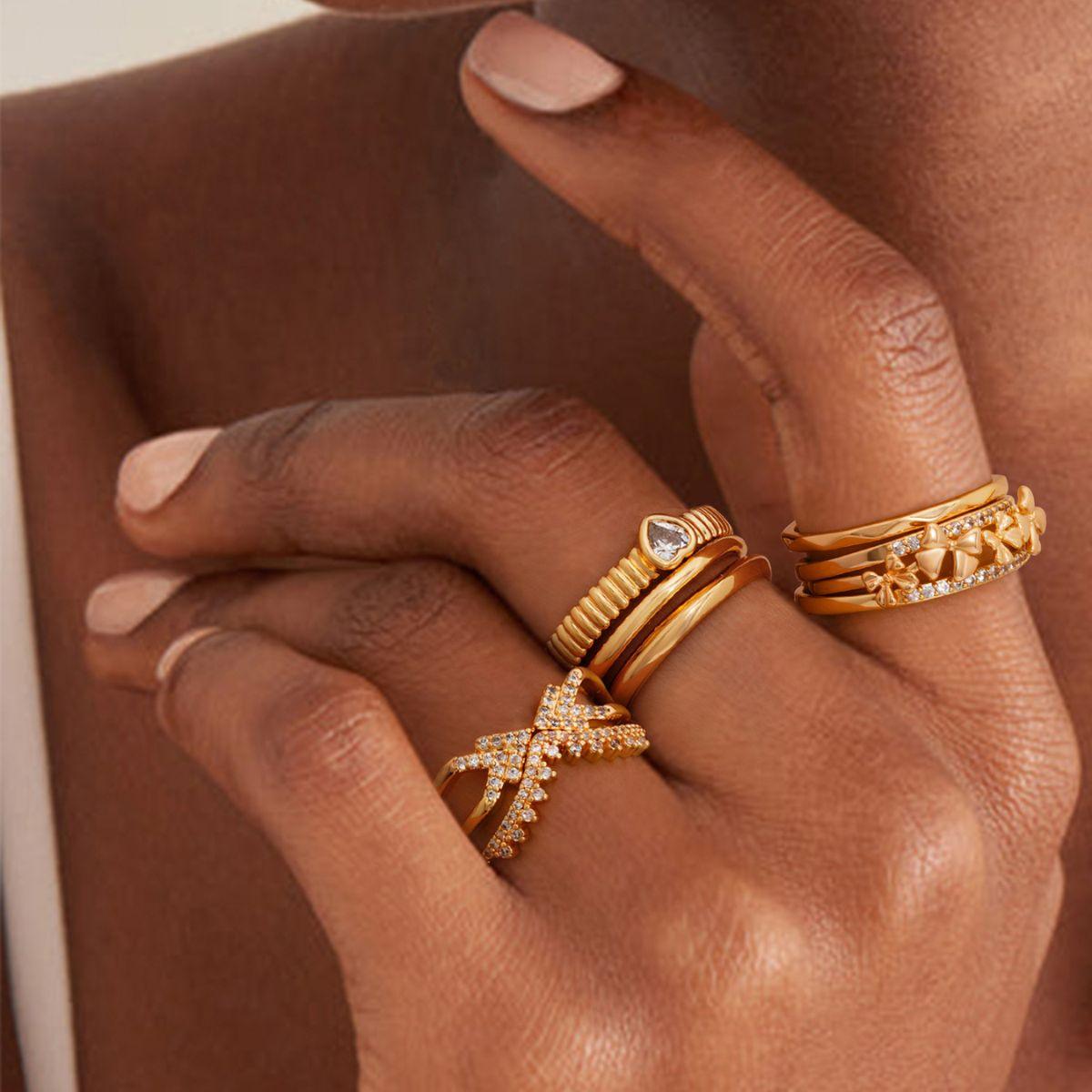 Gold Bow Ring