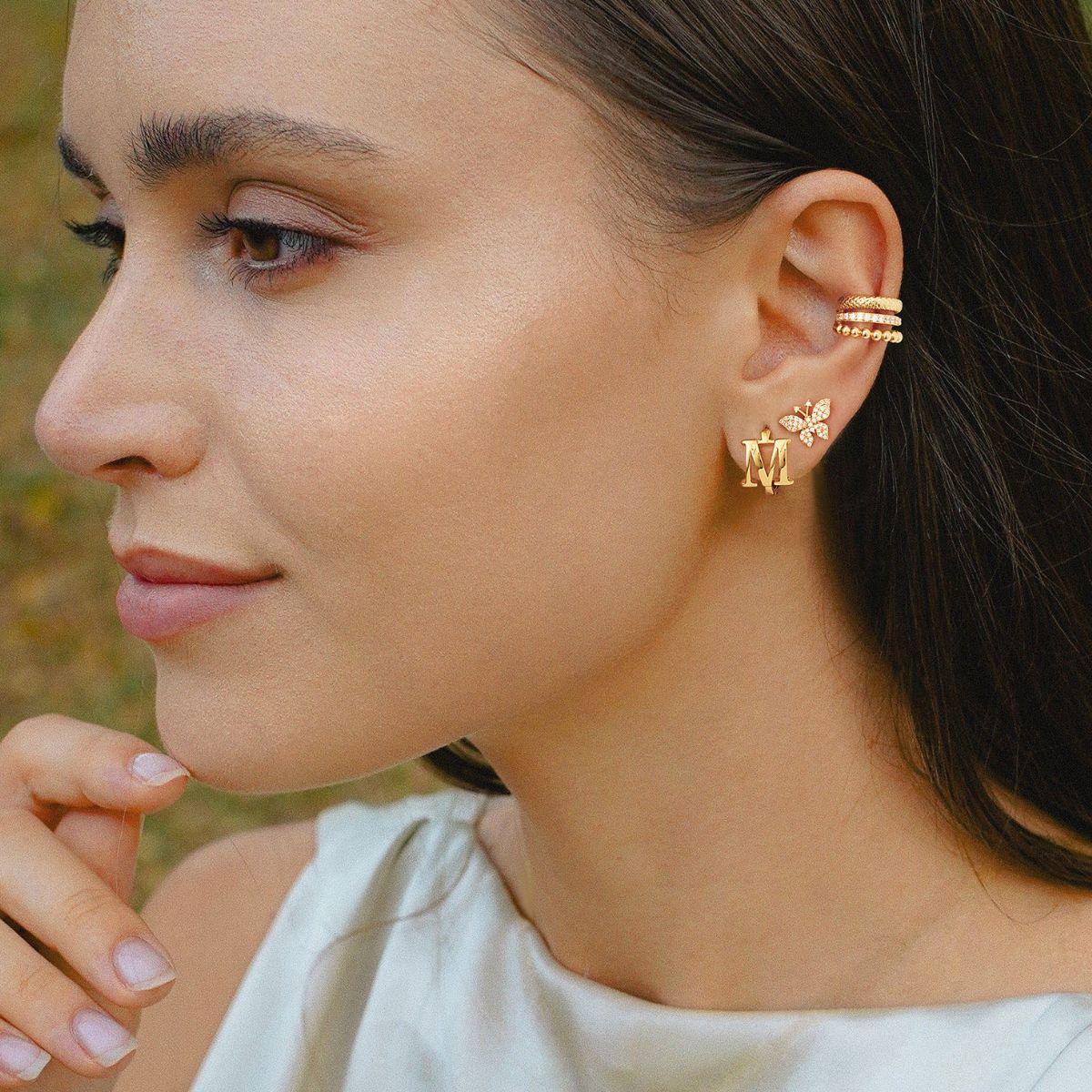 Triple Beaded Ear Cuff