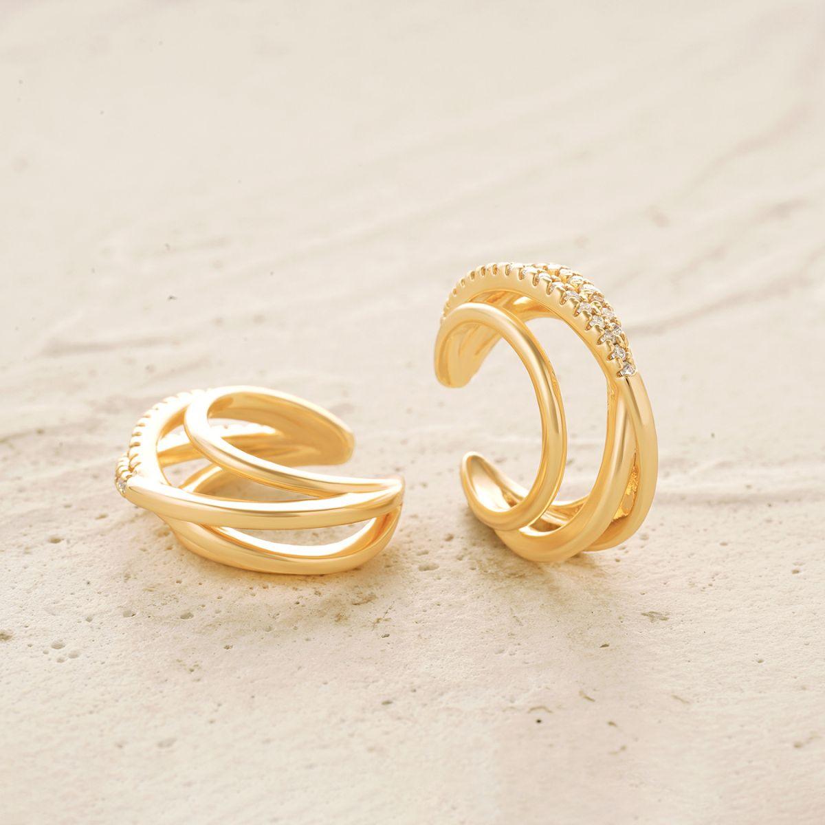 X Triple Split Ear Cuff