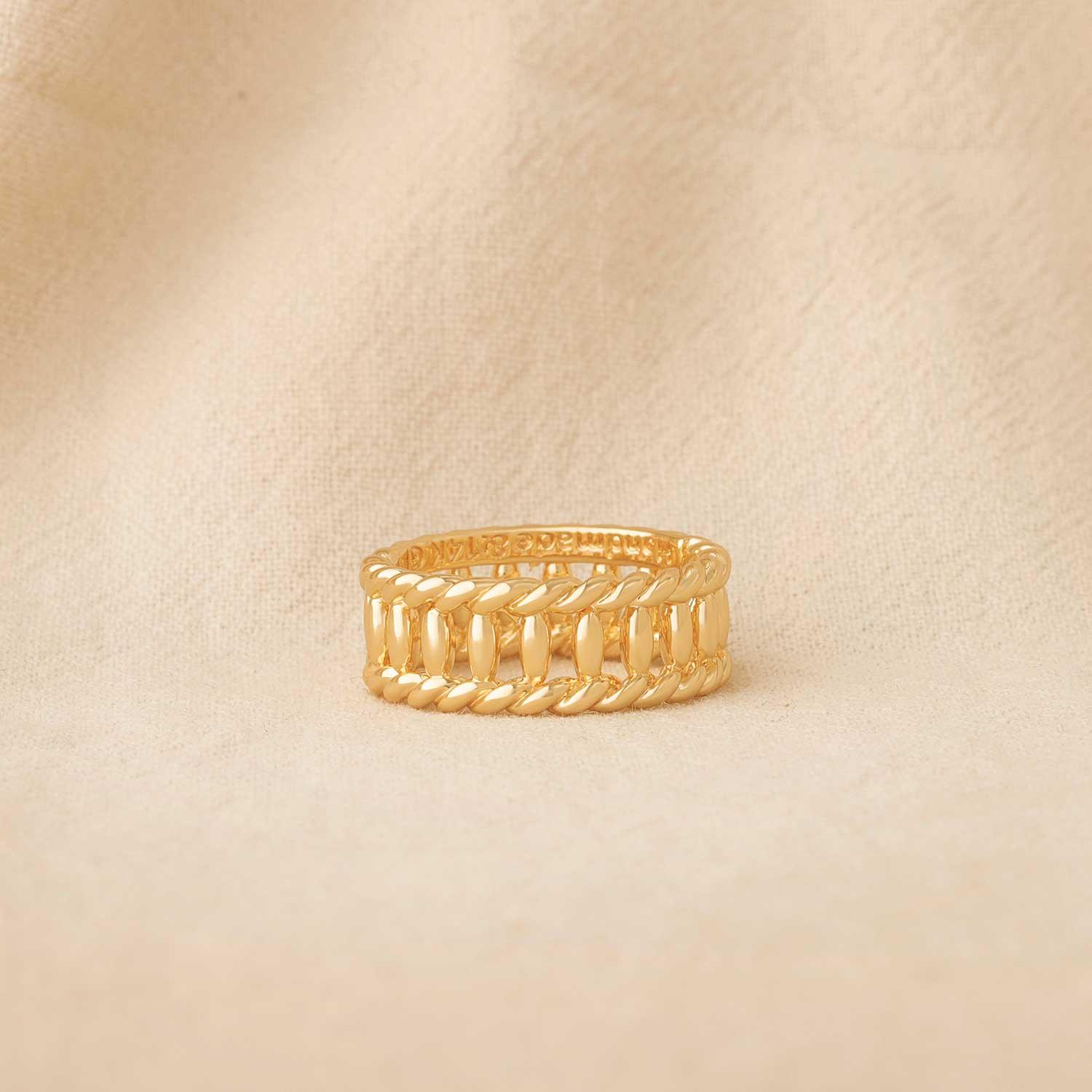 8MM Twisted Chain Stack Ring