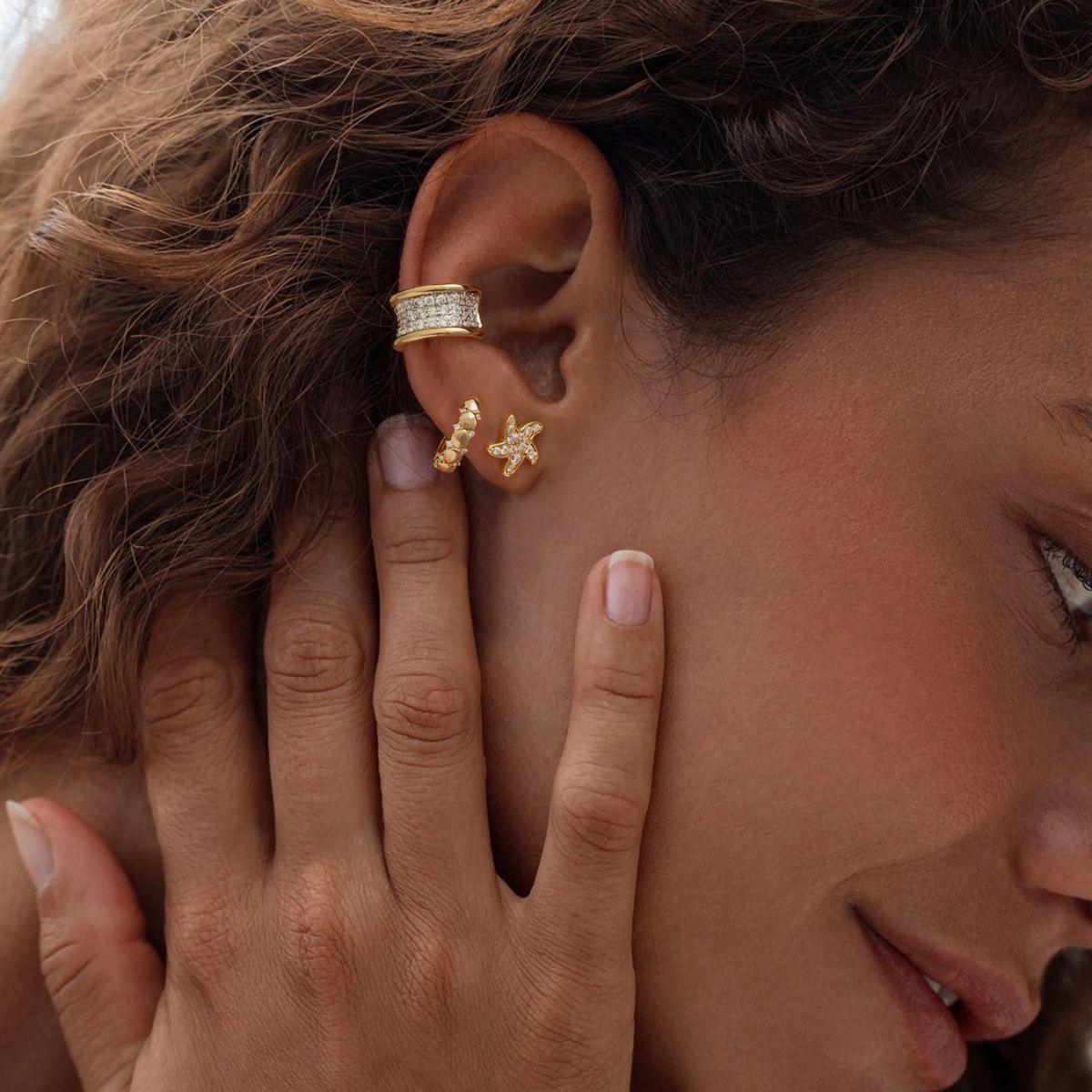Trough Pave Ear Cuff