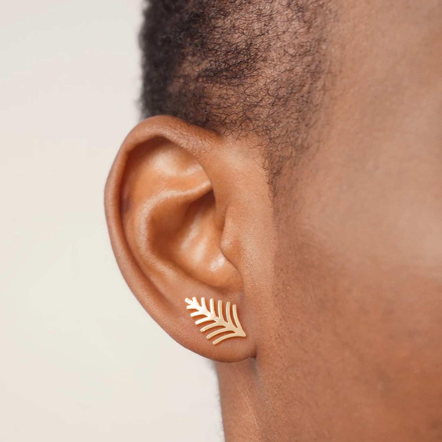 MYEARS gold Christmas tree stud earrings set styled for everyday wear, gift for women