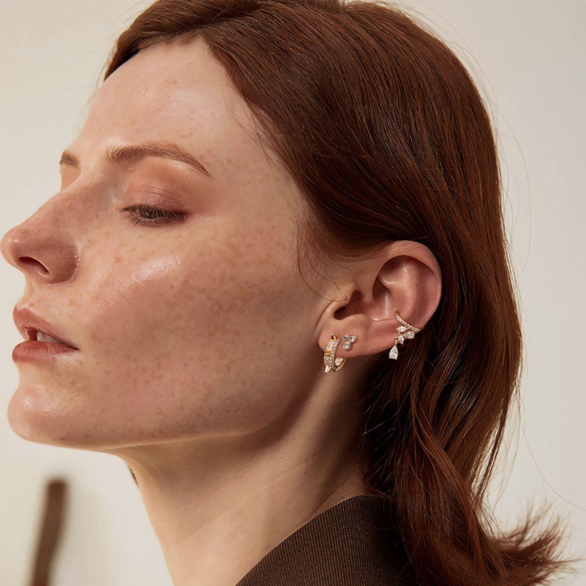 Fairy Crystal Floral Ear Cuff