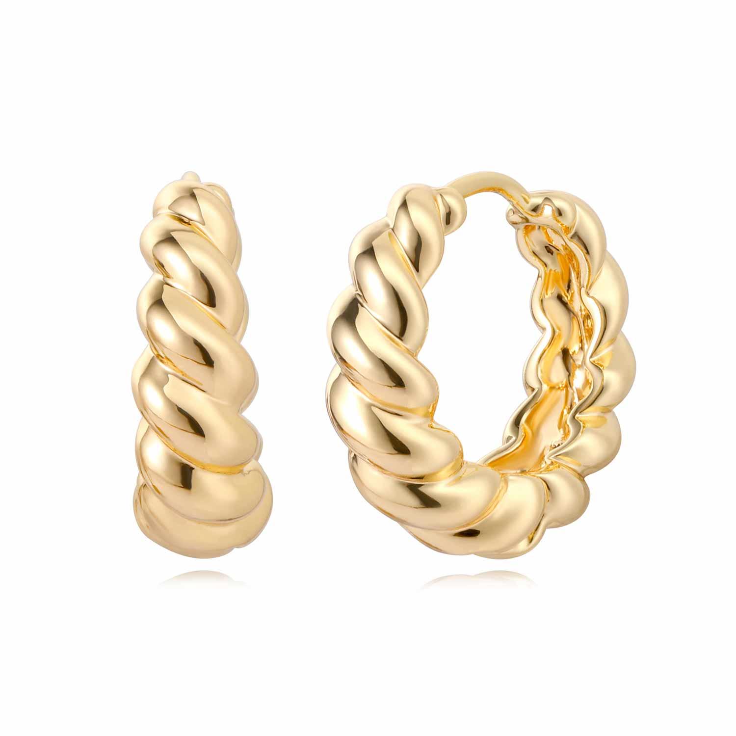Twisted Rope Hoop Earrings