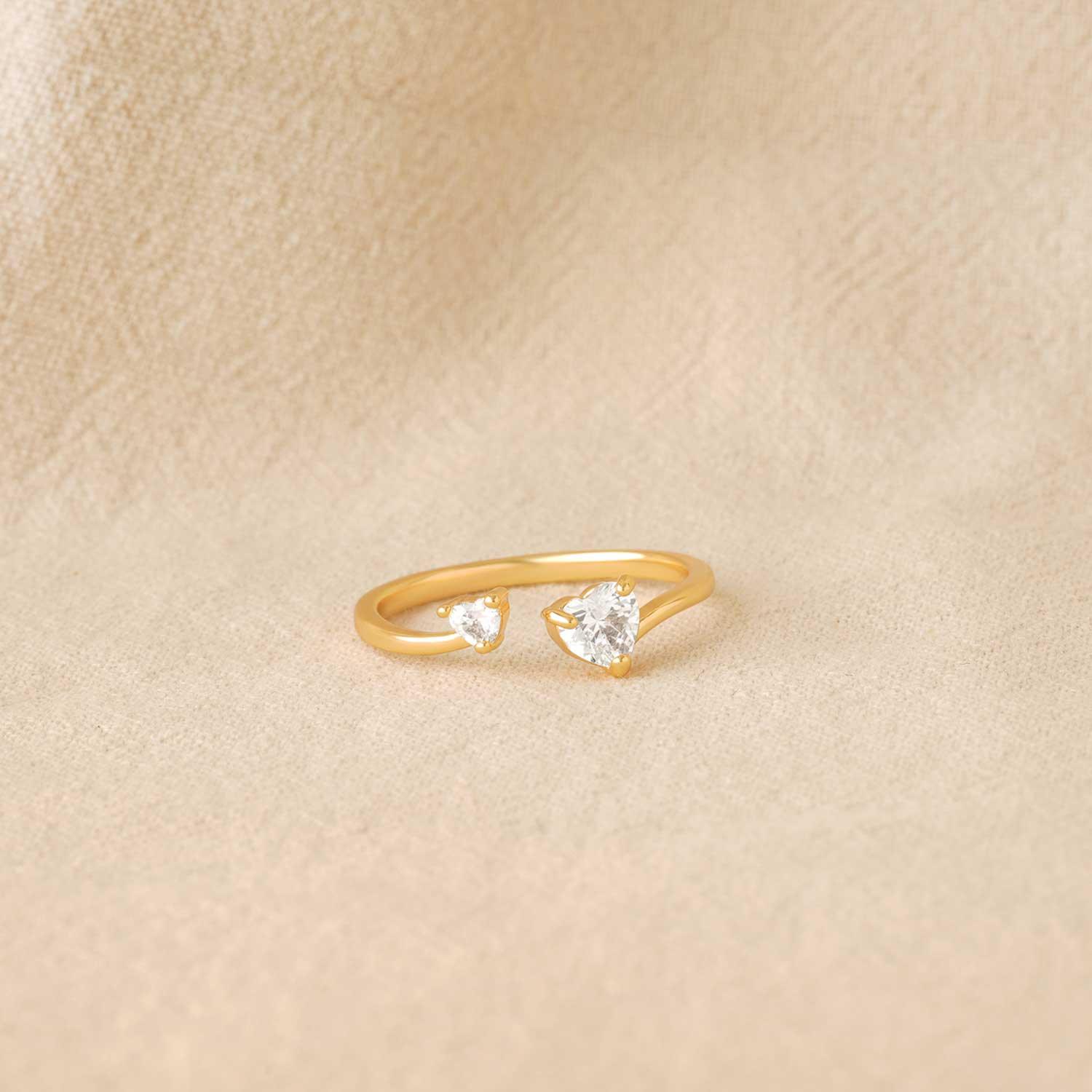 Heart CZ Open Ring