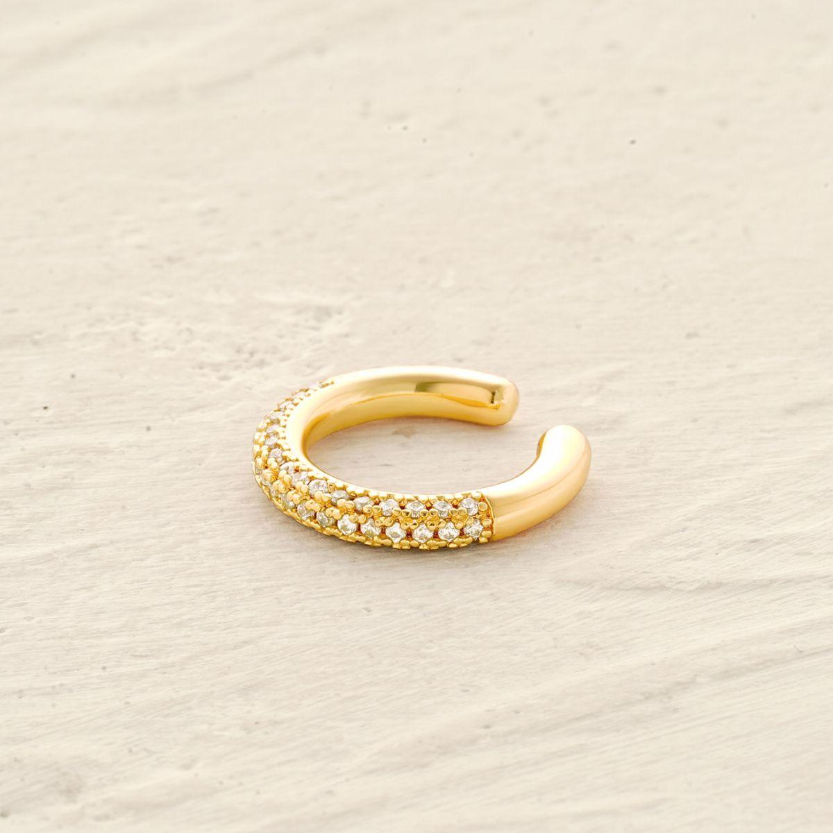 Tube Beaded Clip Ear Cuff