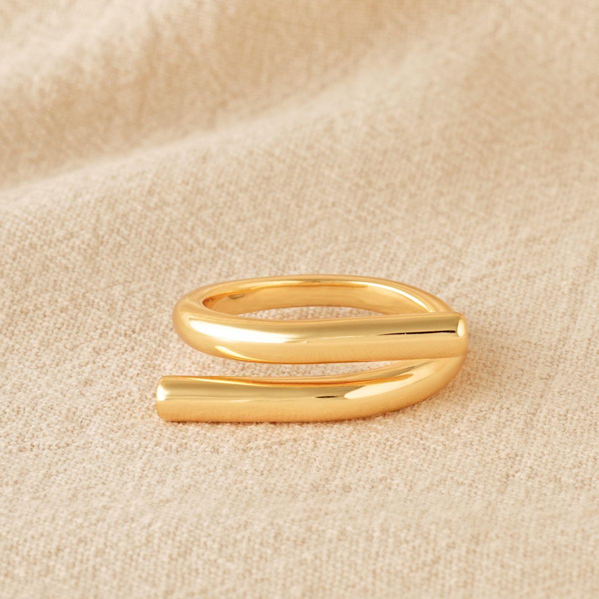 Open Wrap Double Line Ring