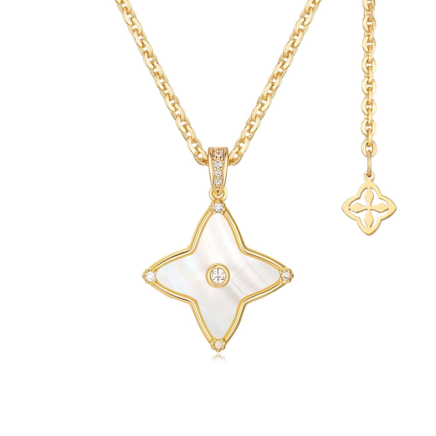 Gold Clover Pendant Necklace