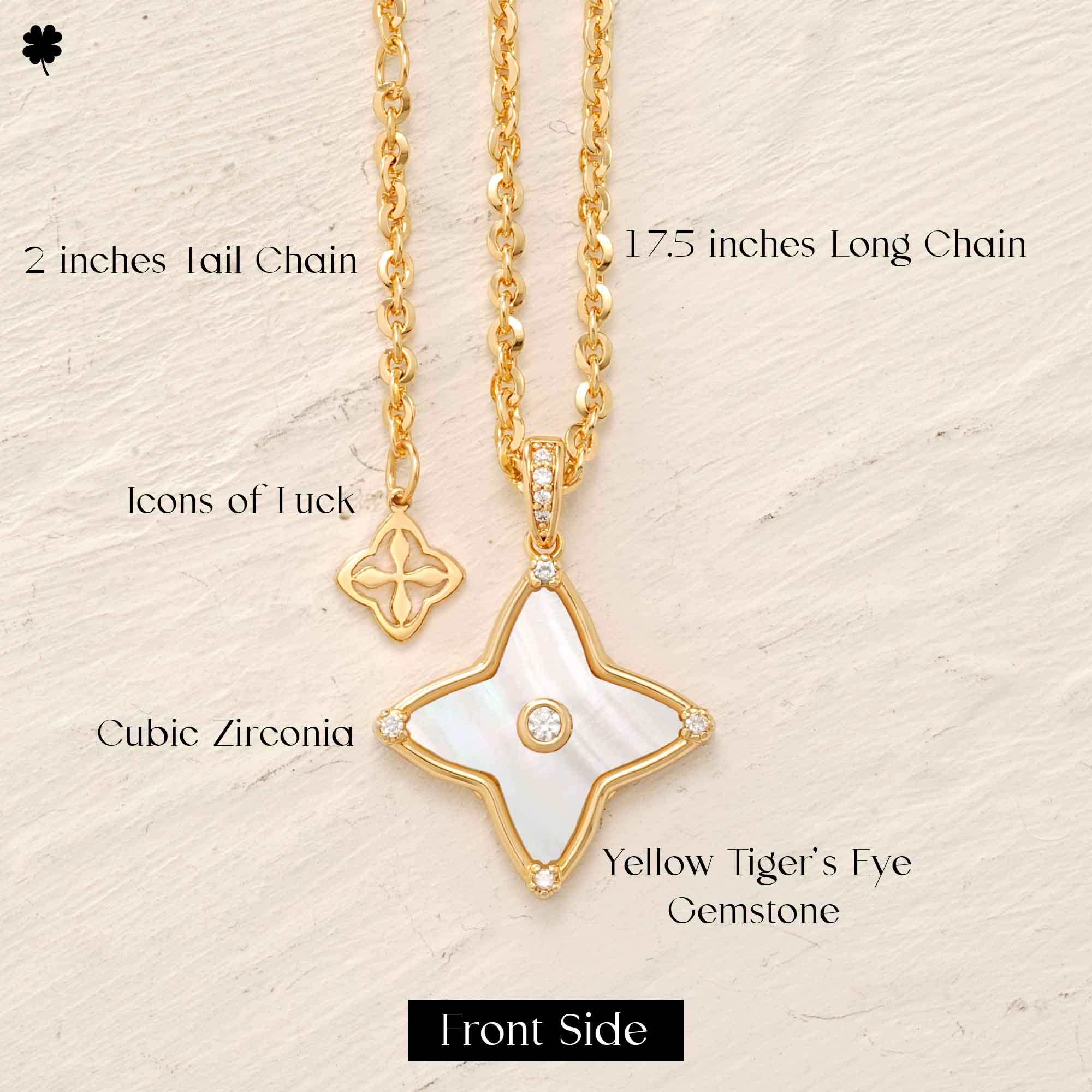 Gold Clover Pendant Necklace