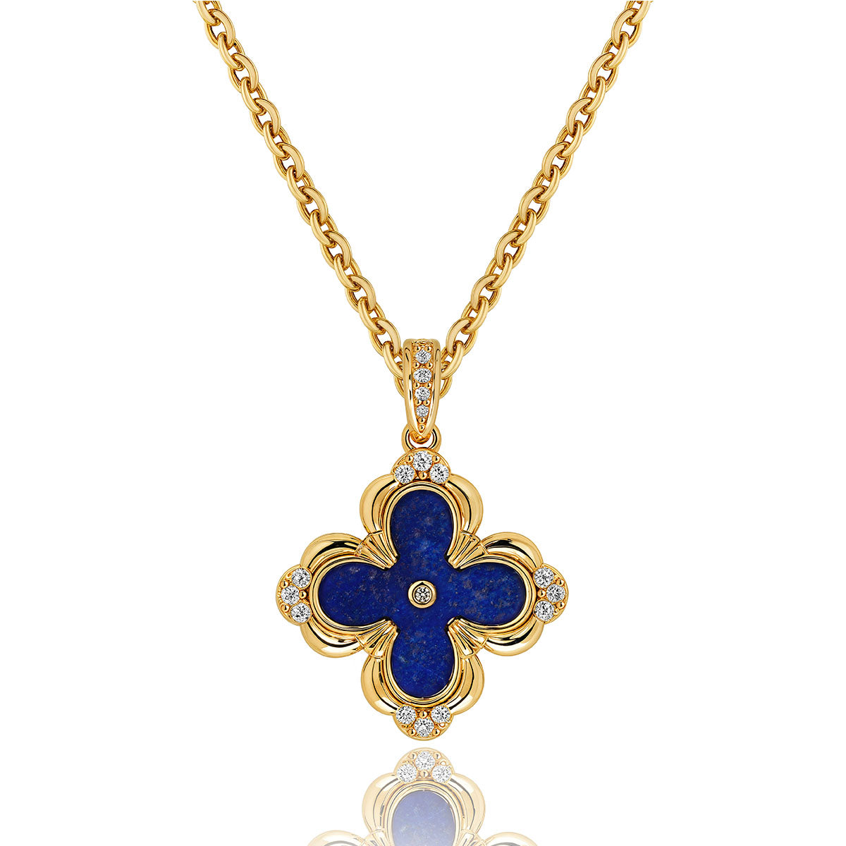MYEARS Lapis Lazuli Pendant Necklace in gold, elegant design for women, lucky charm for everyday wear