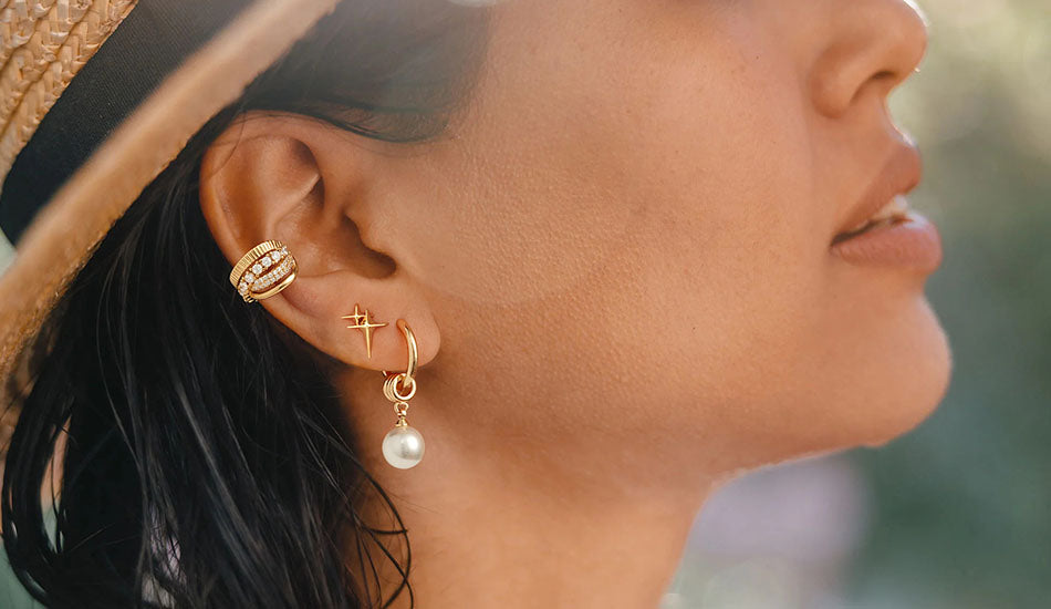 MYEARS® pearl jewelry collection for women featuring gold accents, ideal as an everyday wear gift