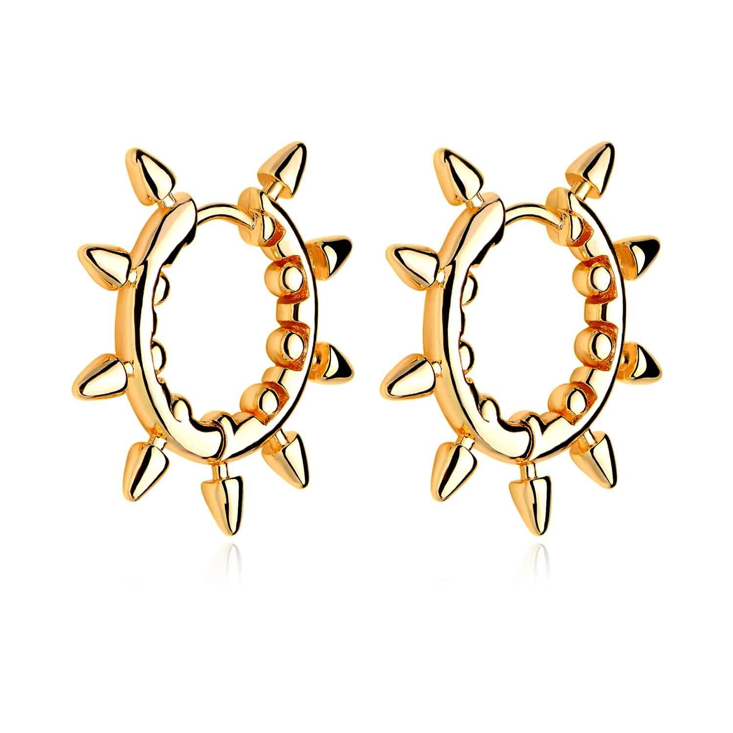 MYEARS® Spike Arrow Bead Hoop Earrings in gold, stylish jewelry for women, perfect everyday wear