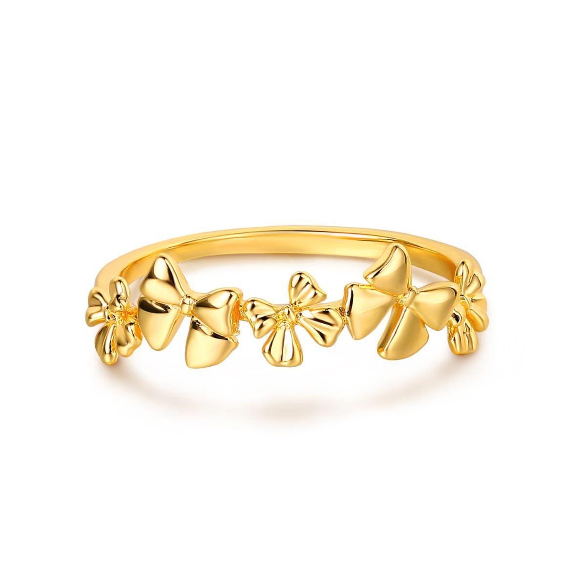 MYEARS® gold bow ring for women, elegant and stylish jewelry gift, perfect for everyday wear or special occasions.