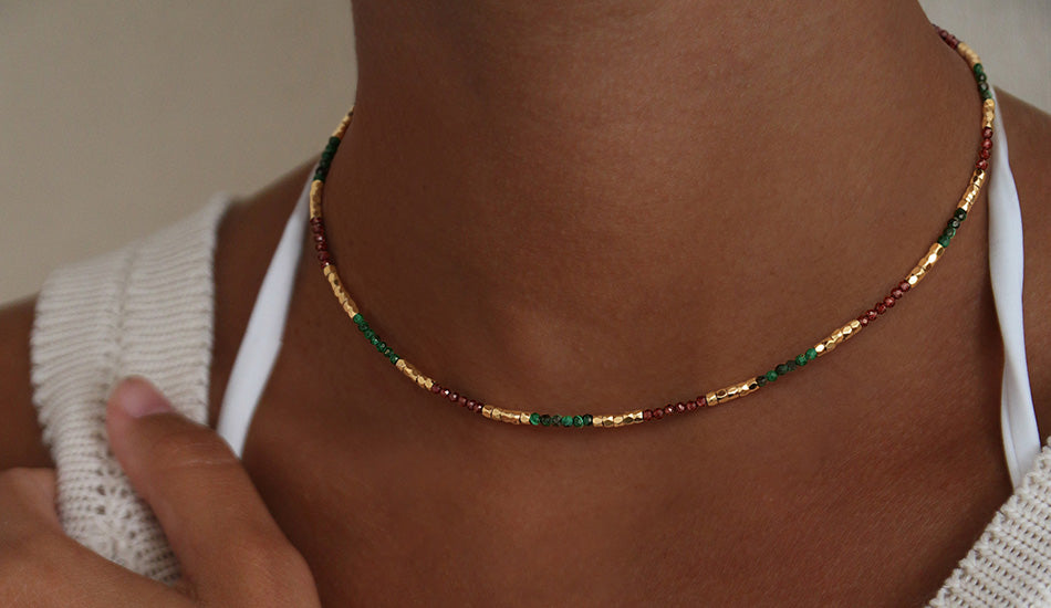 Gold layered choker necklaces for women by MYEARS®, featuring elegant multi-layer designs for everyday wear