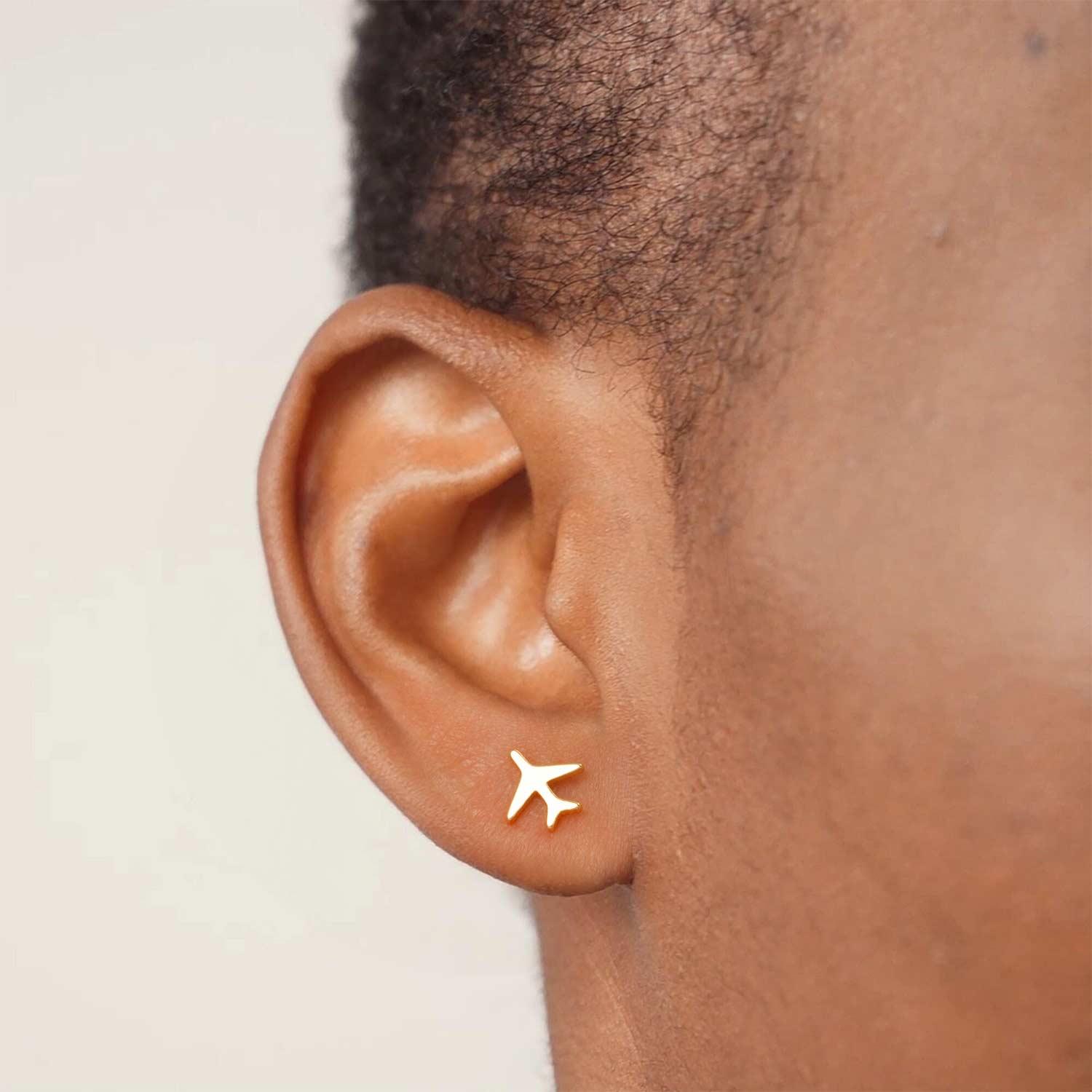 MYEARS gold Rainy Plane Stud Earrings Set styled for everyday wear, gift for women