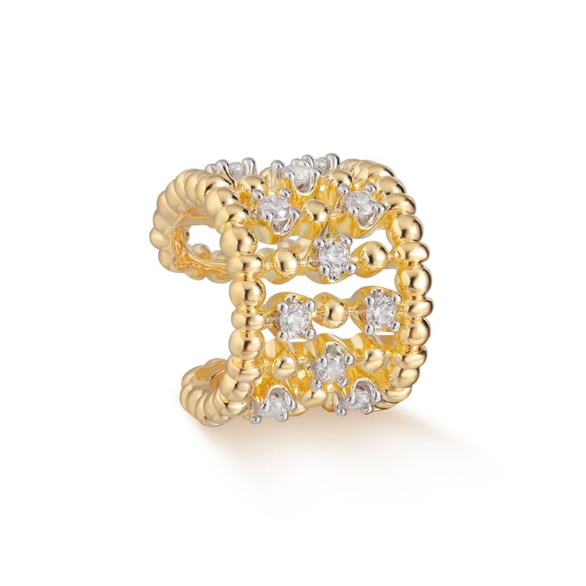 Beaded Chain Hollow Ear Cuff