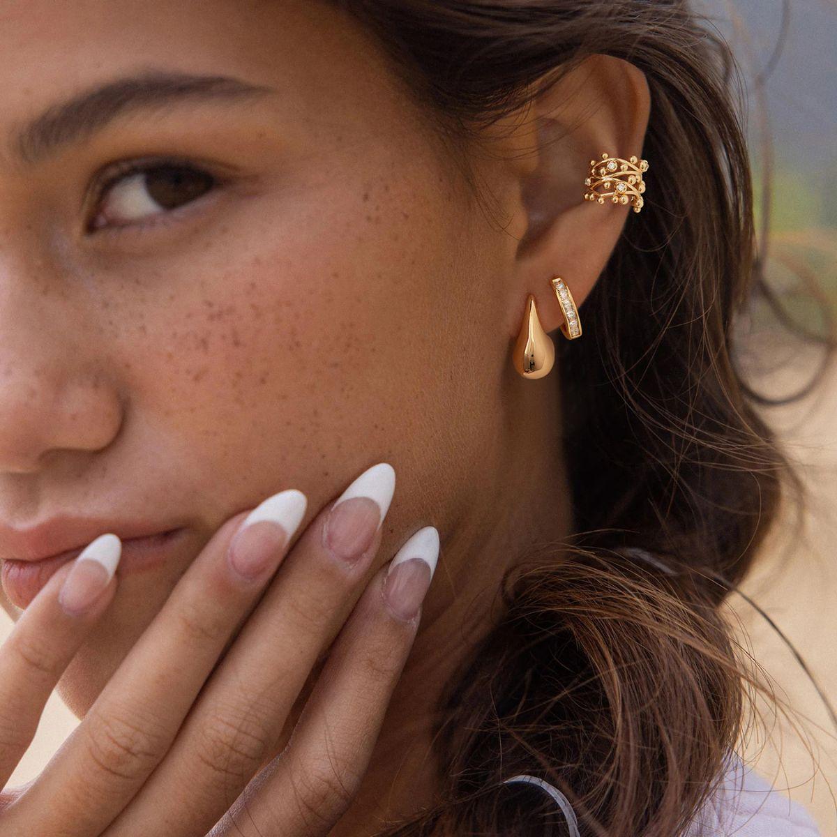 Heart Teardrop Stud Earrings