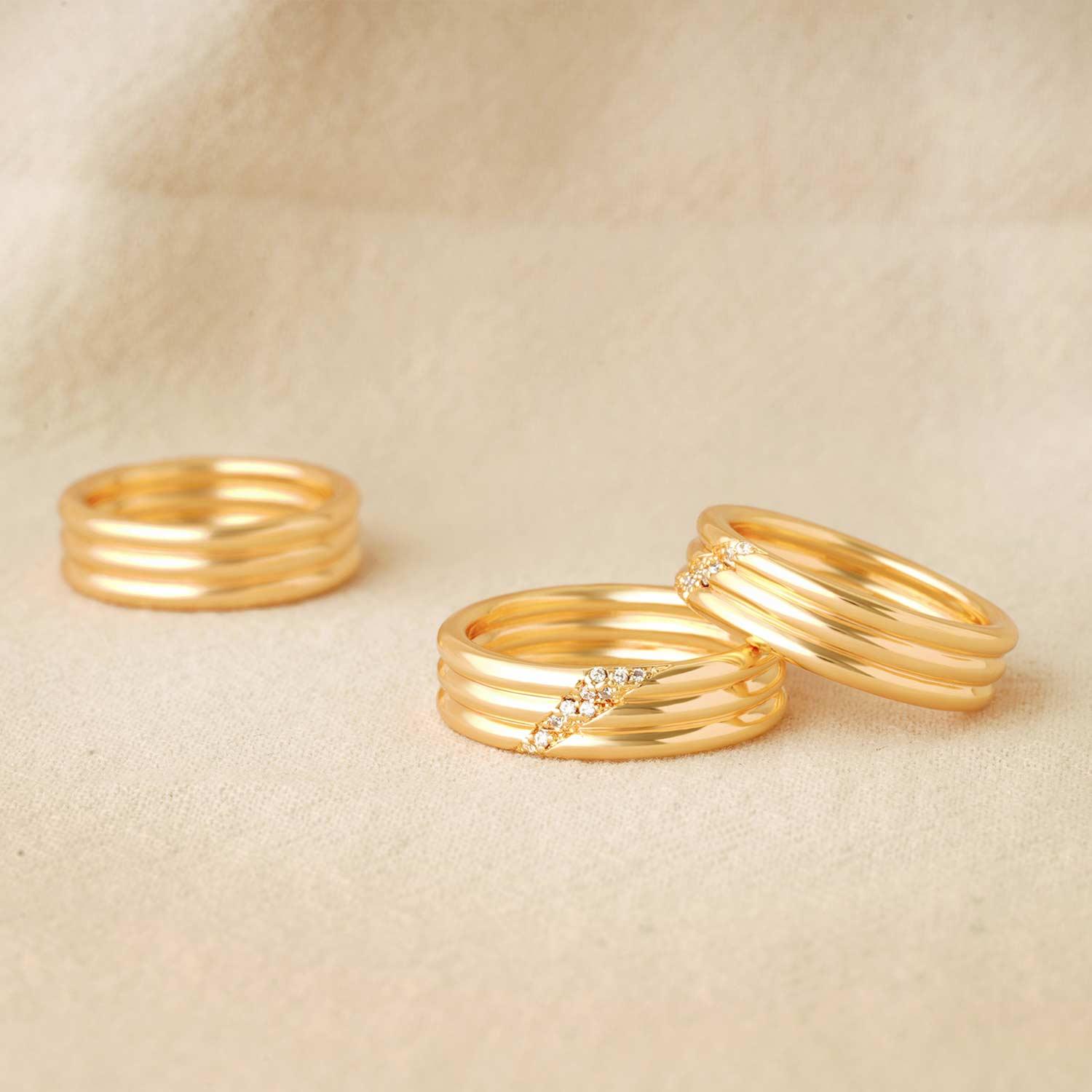 6MM Cubic Zirconia Ribbed Ring