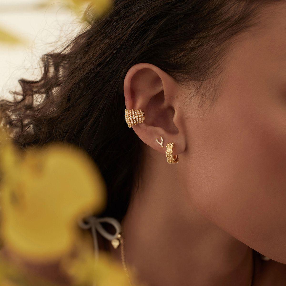 Fishbone CZ Ear Cuff