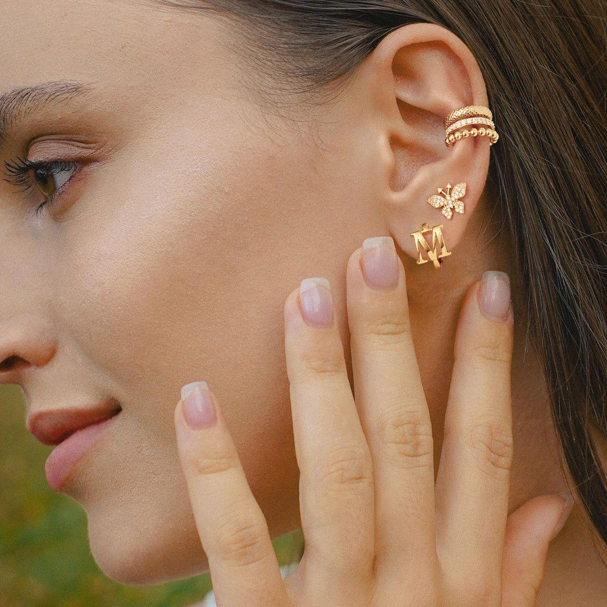 Triple Beaded Ear Cuff