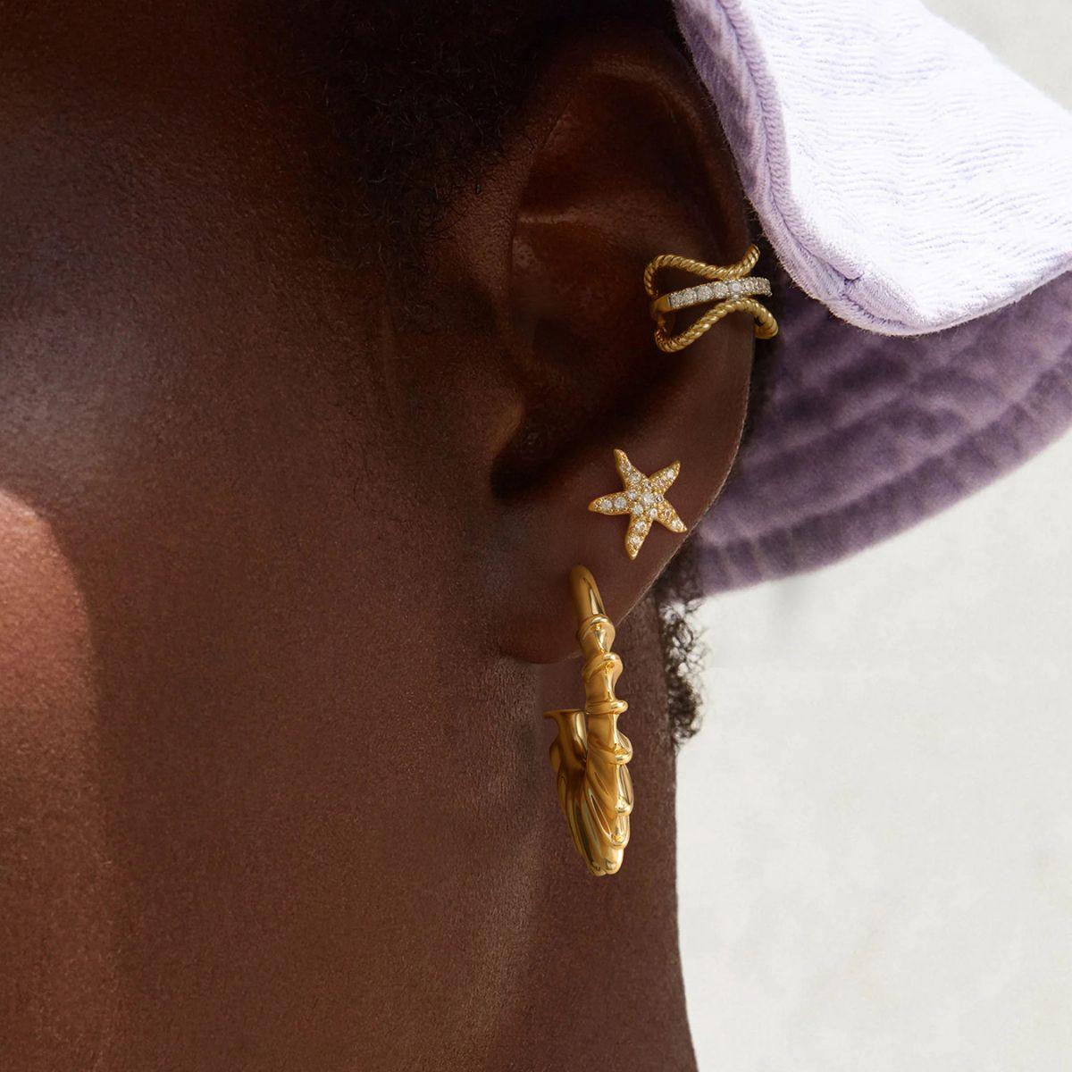 Cubic Zirconia Triple Split Ear Cuff