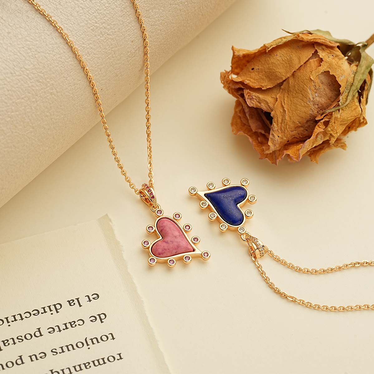 Gold Heart Pendant Necklace