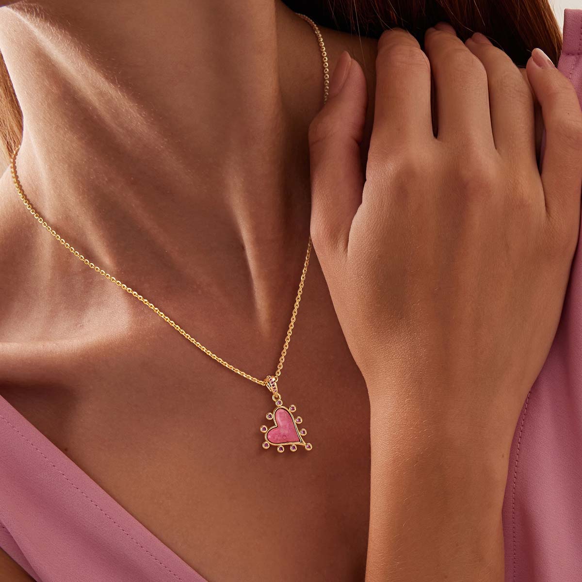 Gold Heart Pendant Necklace