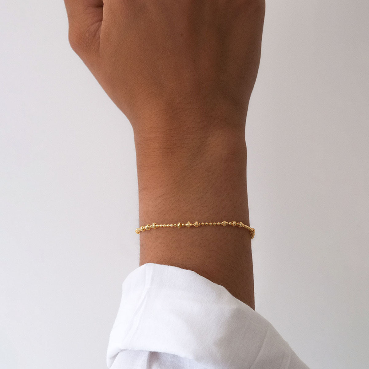 14K Gold Beaded Bracelet
