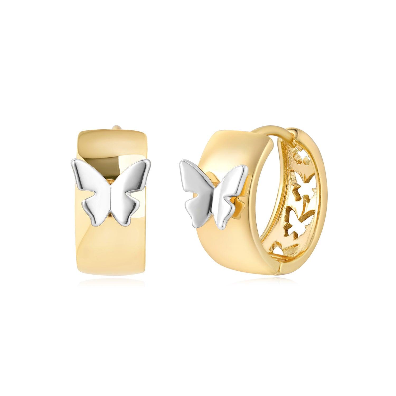 Butterfly Huggie Hoop Wing Earrings