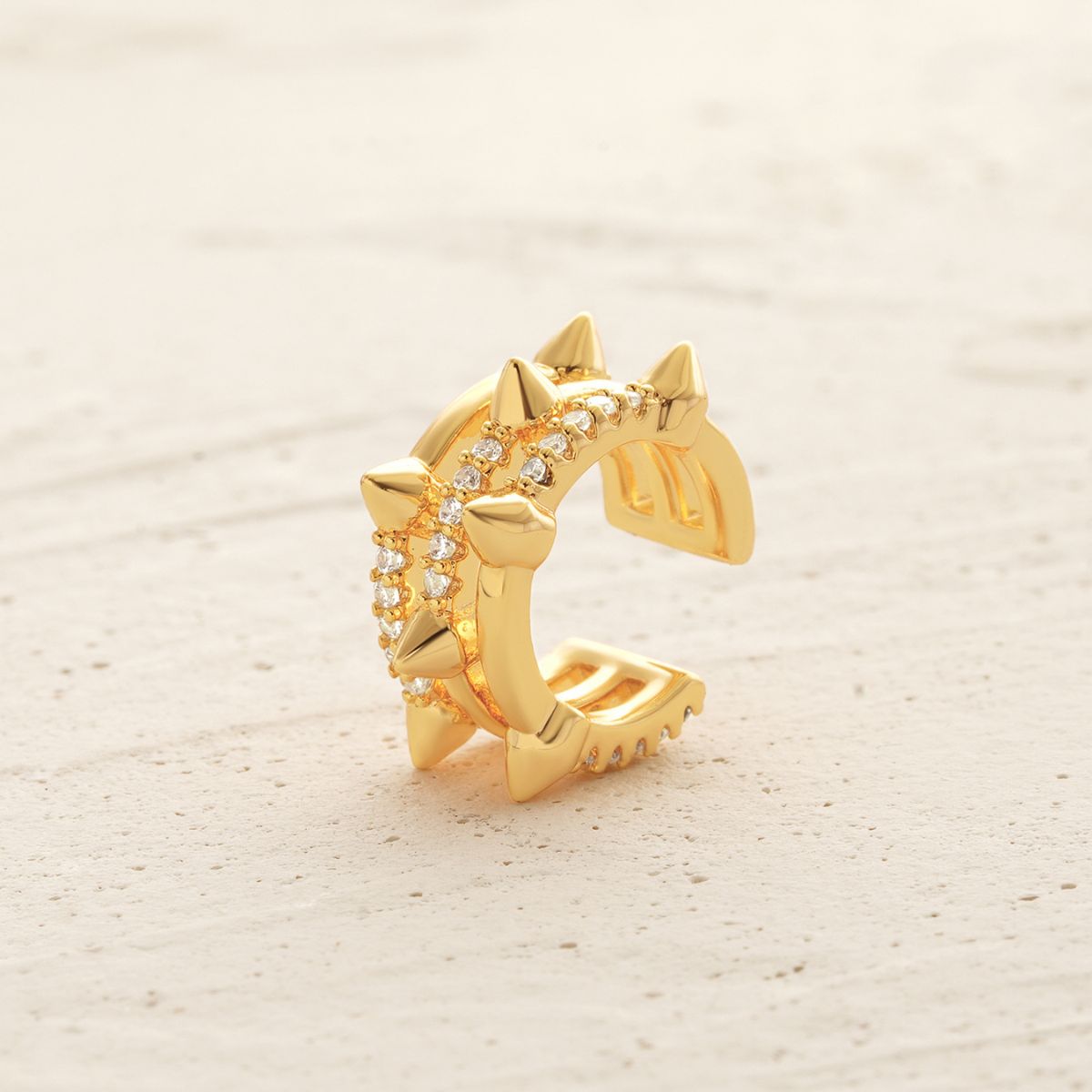 Gold Spike Ear Cuffs