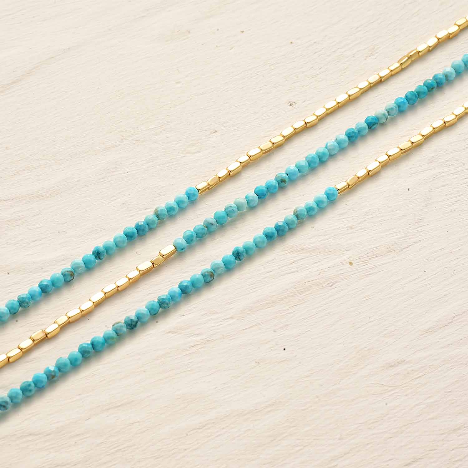Beaded Chain Gem Bracelet
