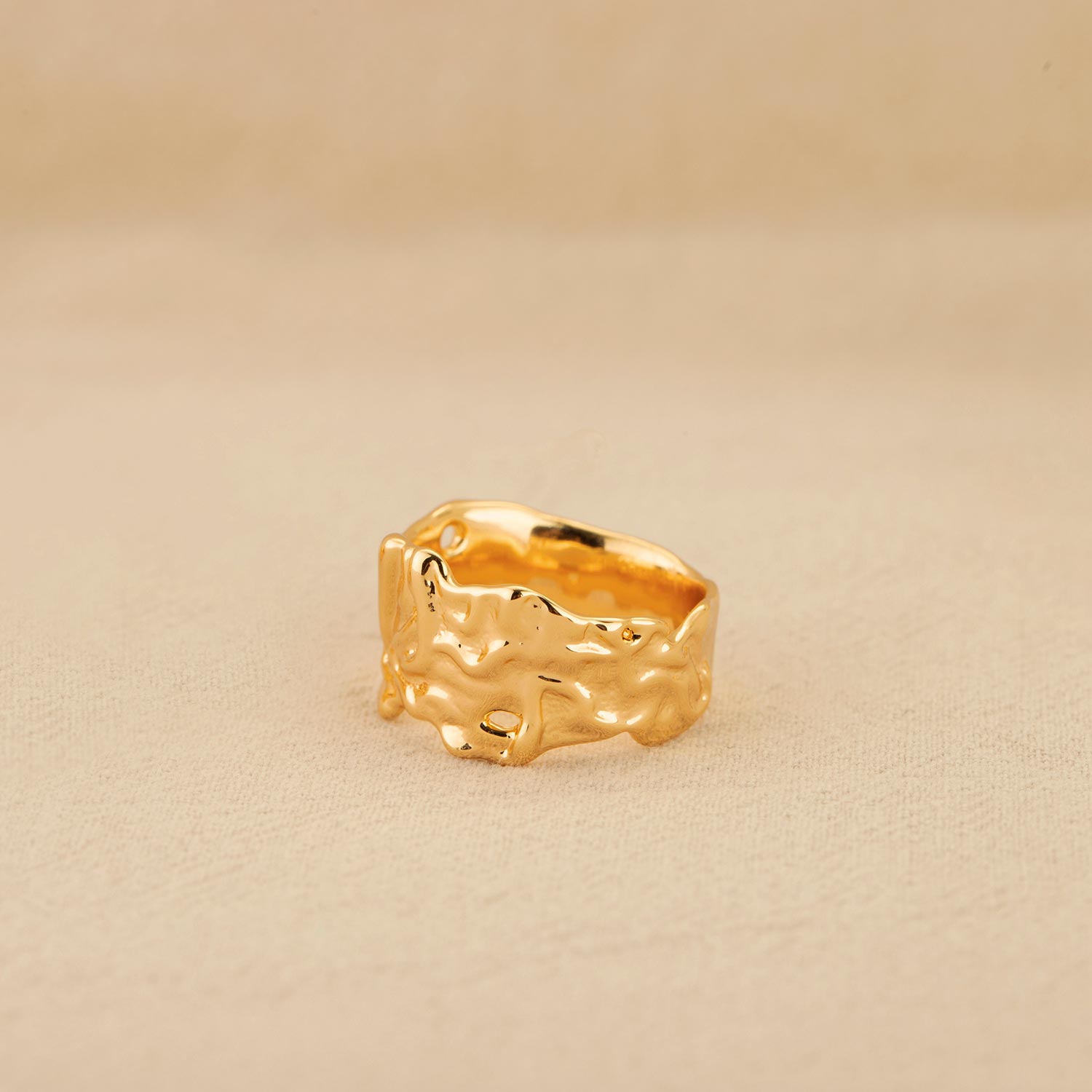 Irregular Hammered Textured Ring