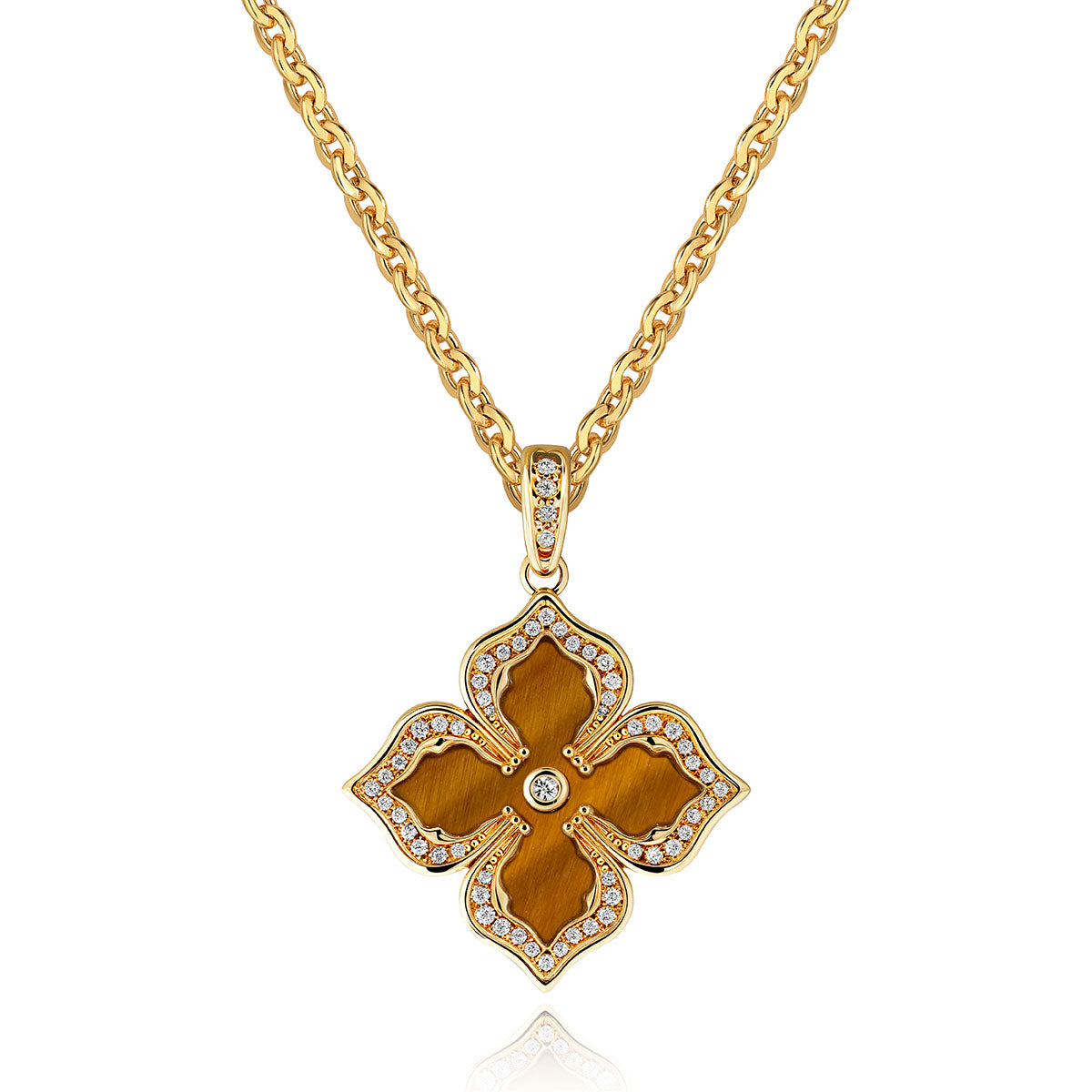 Four Leaf Clover Flower Necklace