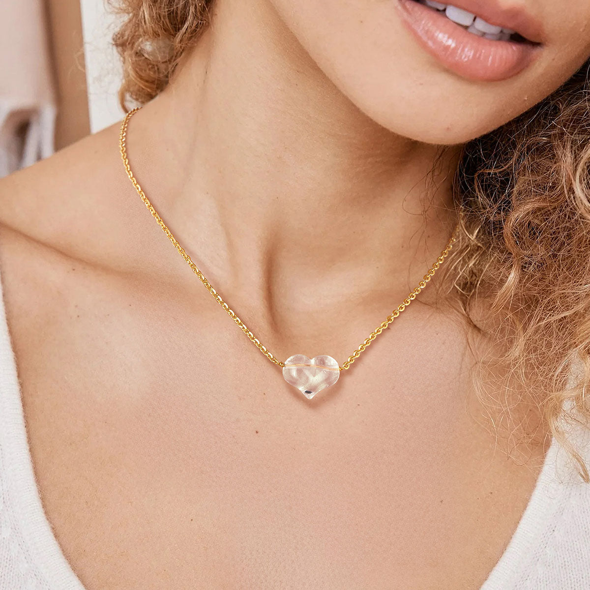 Chunky Heart Choker Necklace