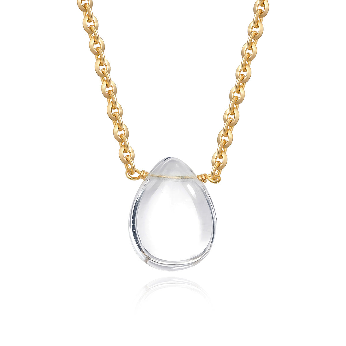 Gold Teardrop Beaded Choker Necklace