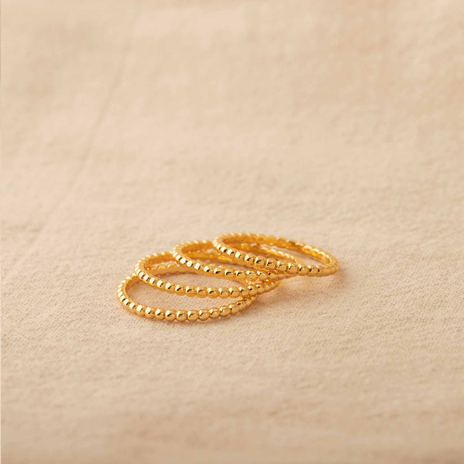 2MM Tiny Beaded Ultra Thin Band Ring