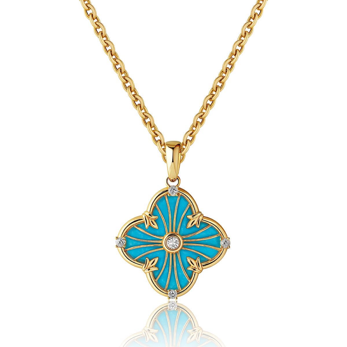 Clover Flower Pendant Necklace