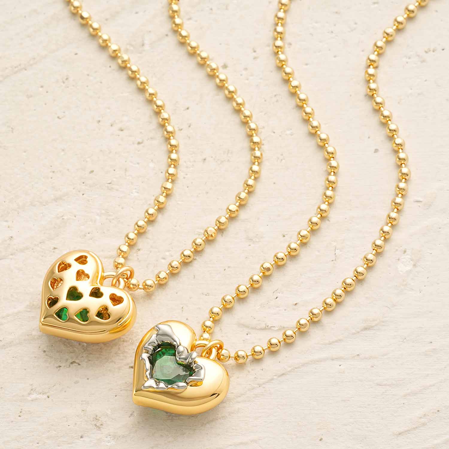 Heart Birthstone Necklaces