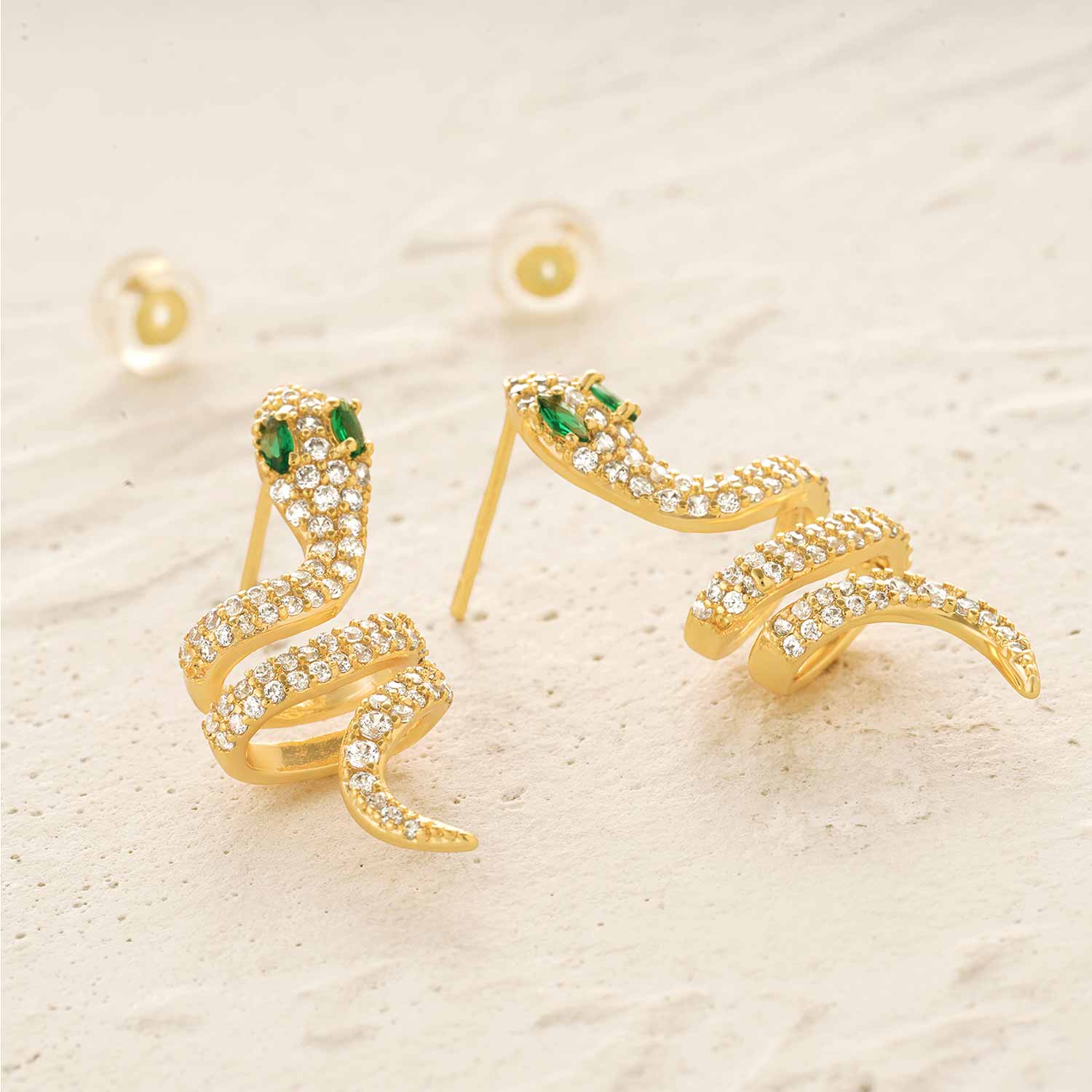 Spiral Snake Stud Earrings