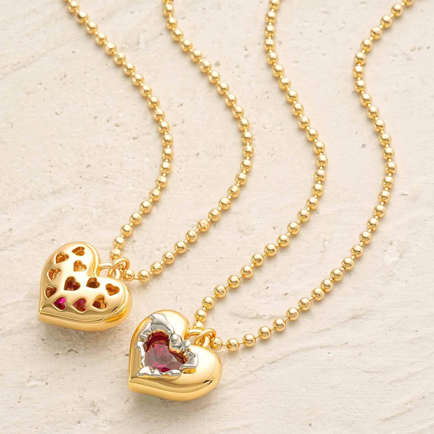 Heart Birthstone Necklaces